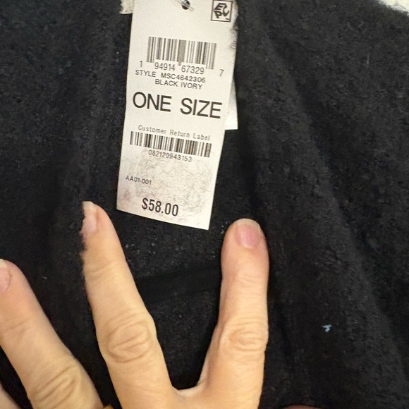 NWT INC Embellished Ivory Fringed Shrug/Topper - Picture 5 of 5